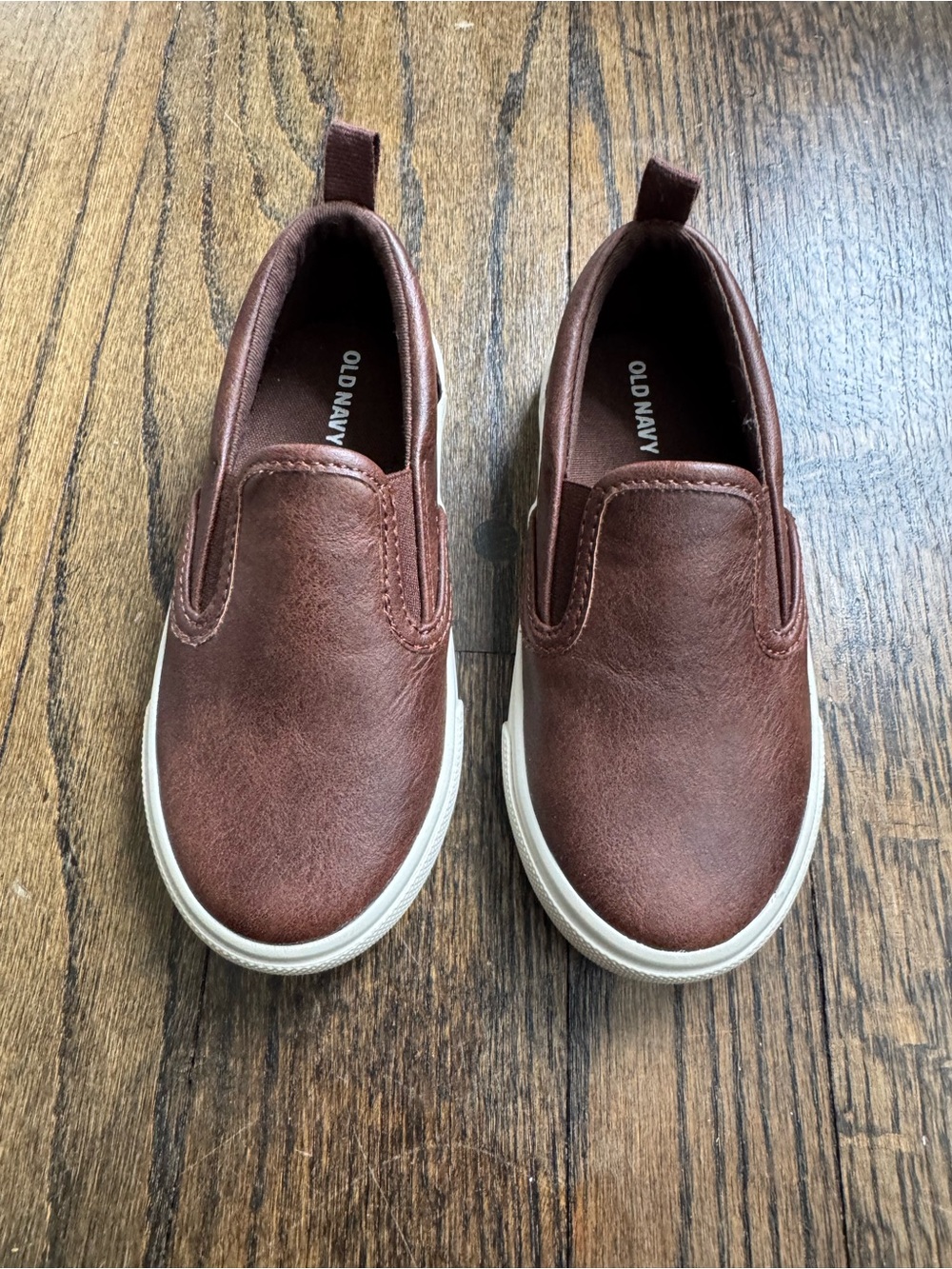 Old Navy Brown Slip-On Kids Sneakers with White Sole